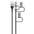 Green Lion 6 in 1 Cable Charging, LED Light, Ignition PD 60W - Black | كيبل جرين ليون 6 في 1 للشحن مع إضاءة LED وإشعال بقوة 60 واط - أسود
