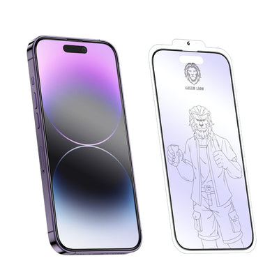 Green Lion 9H Purple Protection Matte Glass for iPhone 14 Pro - Purple | واقي شاشة جرين ليون 9H حماية بنفسجية مطفي لآيفون 14 برو - بنفسجي