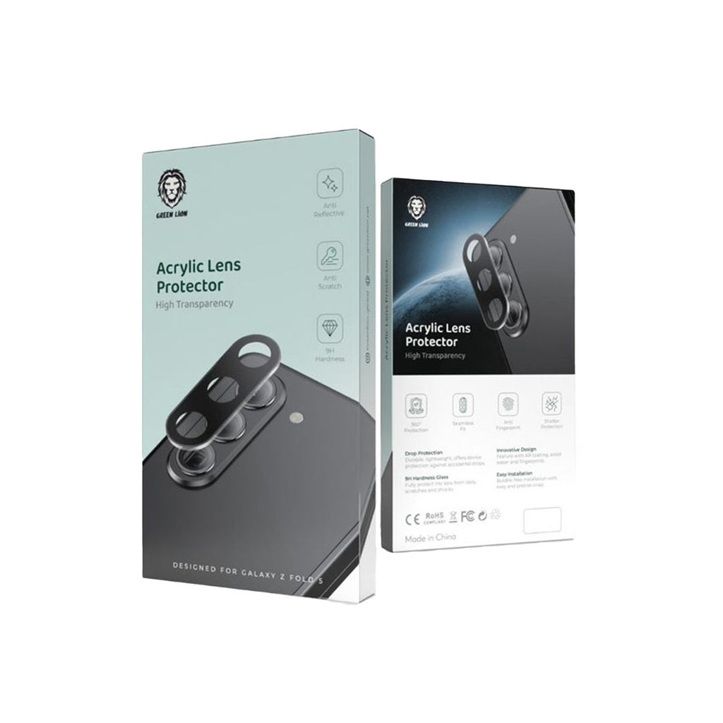Parêzvanê Lensê Akrîlîk ê Şêrê Kesk ji bo Samsung Galaxy Z Fold 5 - Reş