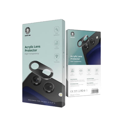 جرين لايون واقي عدسة الكاميرا لهاتف سامسونج جالاكسي Z Flip 5  - اسود | Green Lion Acrylic Lens Protector for Samsung Galaxy Z Flip 5 – Black