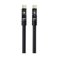 كيبل جرين لايون مضفر يو اس بي سي الى يو اس بي سي باضائة LED وقدرة شحن 60 واط - اسود | Green Lion LED Braided USB-C to USB-C Cable 60W - Black