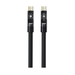 كيبل جرين لايون مضفر يو اس بي سي الى يو اس بي سي باضائة LED وقدرة شحن 60 واط - اسود | Green Lion LED Braided USB-C to USB-C Cable 60W - Black