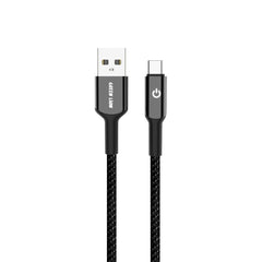كيبل جرين لايون مضفر يو اس بي اي الى يو اس بي سي بقدرة 18 واط وطول 1 متر - اسود | Green Lion USB-A to USB-C Braided Cable 18W 1M - Black