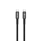 كيبل جرين لايون يو اس بي سي الى يو اس بي سي بقدرة 60 واط وطول 1 متر - اسود | Green Lion USB-C to USB-C Braided Cable 60W 1M - Black