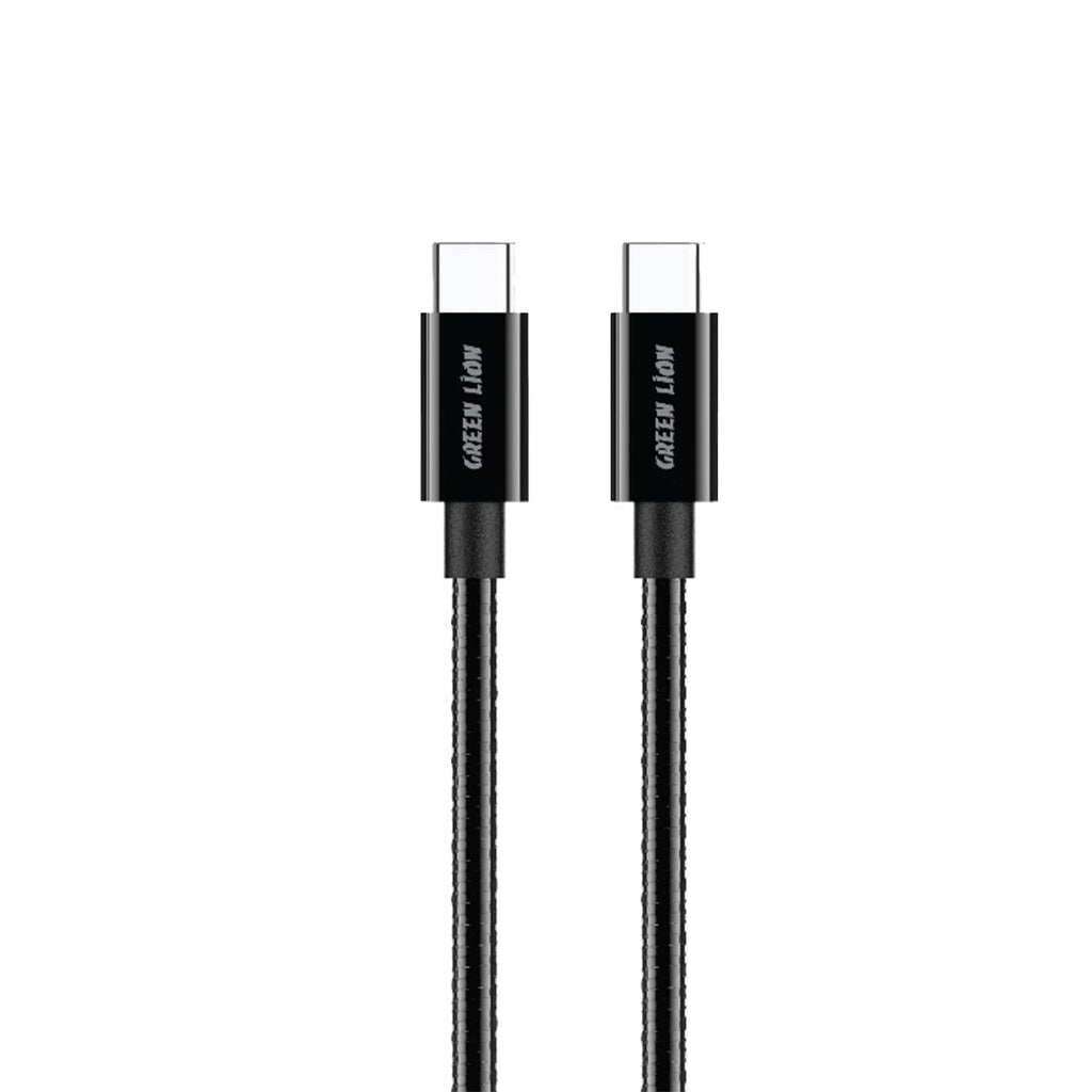 Kabloya USB-C bo USB-C ya Green Lion, 60W, 1 Metre - Reş