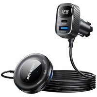 Green Lion 5-in-1 Multi-Port Car Charger Set – Black | مجموعة شاحن سيارة متعدد المنافذ 5 في 1 من Green Lion – أسود