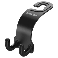 علاقة مسند رأس للسيارة جرين لايون مزدوجة لتنظيم الاغراض - اسود | Green Lion Car Headrest Dual Hook Organizer - Black