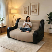 أريكة جرين لايون قابلة للنفخ بمقعدين - بيج | Green Lion Double Seater Inflatable sofa – Beige