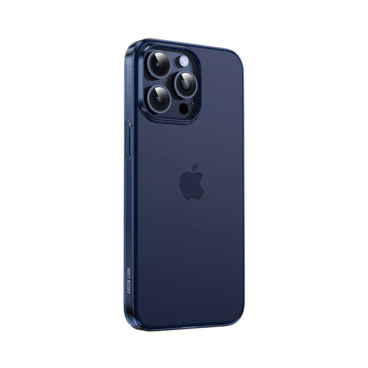 كفر Green Lion Delgado لآيفون 15 برو ماكس - أزرق | Green Lion Delgado PC Case for iPhone 15 Pro Max - Blue