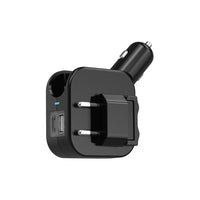 شاحن جرين لايون المزدوج للسيارة والمنزل بقدرة شحن 20 واط - اسود | Green Lion Duo Power Car & Wall Charger - Black