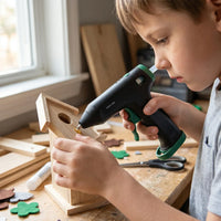 مسدس غراء كهربائي جرين لايون بمقبض مريح - أسود وأخضر | Green Lion ELECTRIC GLUE GUN Ergonomic Pistol – Grip Design – Black and green