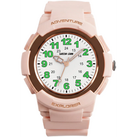 ساعة جرين لايون Explorer للأطفال بتتبع الموقع - وردي | Green Lion EXPLORER Kids Analog Watch – Pink
