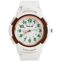 ساعة جرين لايون Explorer للأطفال بتتبع الموقع - أبيض | Green Lion EXPLORER Kids Analog Watch – White