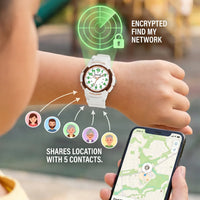 ساعة جرين لايون Explorer للأطفال بتتبع الموقع - أبيض | Green Lion EXPLORER Kids Analog Watch – White