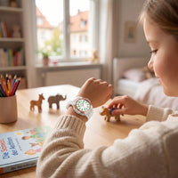 ساعة جرين لايون Explorer للأطفال بتتبع الموقع - أبيض | Green Lion EXPLORER Kids Analog Watch – White