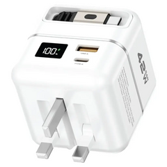شاحن جرين ليون بريميوم مع باور بانك 5000 مللي أمبير 42 واط | Green Lion Premium Series Charger + Power Bank 5000mAh 42W