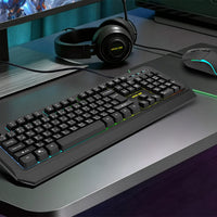 طقم لوحة مفاتيح وماوس ألعاب سلكي جرين لايون GKM-65 - أسود | Green Lion GKM-65 Wired Gaming Combo Mouse & Keyboard – Black