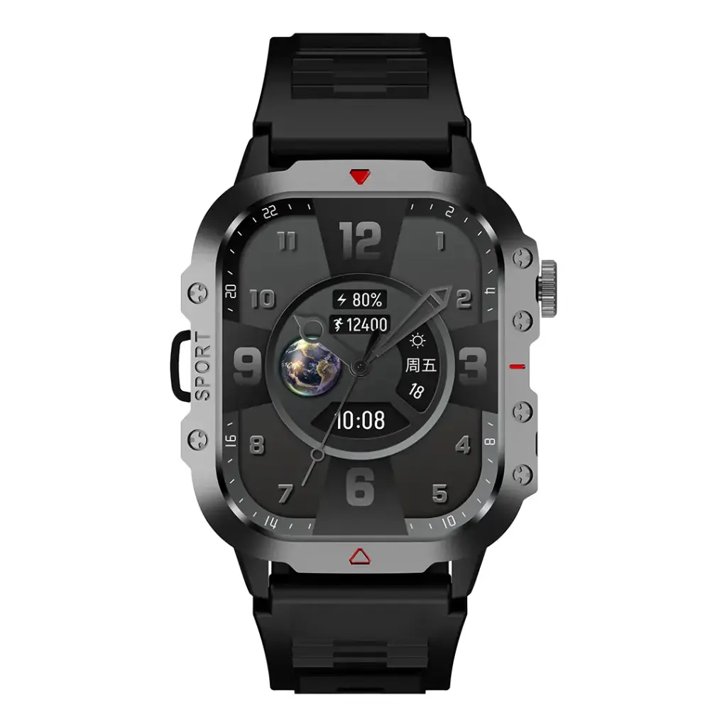 ساعة جرين لايون جرافيكس الذكية - اسود | Green Lion Gravix Smart Watch – Black