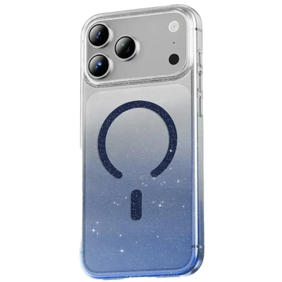 كفر جرين لايون Glitter متوافق مع ماغسيف لهاتف ايفون 17 برو ماكس - ازرق | Green Lion Glitter MagSafe Case For iPhone 17 Pro Max - Blue