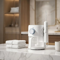 جهاز تنظيف الأسنان بالماء جرين لايون Hydra Flosser بسعة 600 مل - أبيض | Green Lion HYDRA FLOSSER Oral Irrigator 600ML – White
