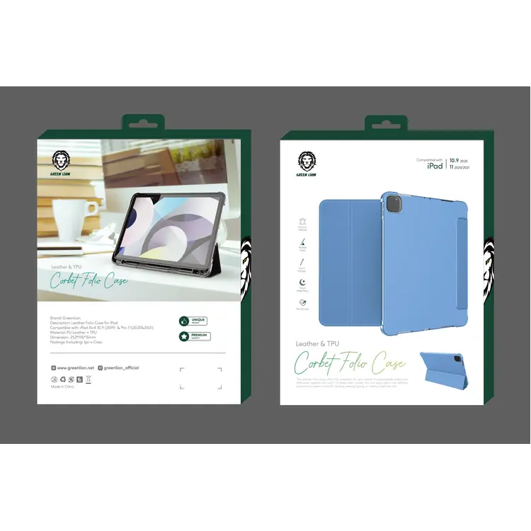Green Lion Corbet Leather Folio Case / iPad 12.9 | حافظة جرين ليون كوربت جلد لآيباد 12.9