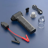 جهاز تشغيل سيارة جرين لايون JX-82 مع منفاخ ومكنسة وباور بانك 12000mAh - رمادي | Green Lion JX-82 Jump Starter – Blower, Vacuum, Power Bank 12000mAh – Grey