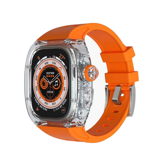 حزام سيليكون مع غطاء حماية من جرين لايون للساعات الذكية بحجم 49 ملم  | Green Lion La Royal Silicone Strap Case Watch 49mm