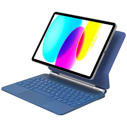 ماجيك كيبورد جرين لايون اللاسلكي لايباد الجيل العاشر 11 انش A16 2025 - ازرق | Green Lion Wireless Magic Keyboard Case for iPad 10th Gen, 11" A16 (2025) - Blue