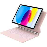 كفر جرين لايون كيبورد لاسلكي مجيك لآيباد الجيل العاشر 11 بوصة A16 2025 - وردي | Green Lion Wireless Magic Keyboard Case for iPad 10th Gen 11 A16 2025 - Pink