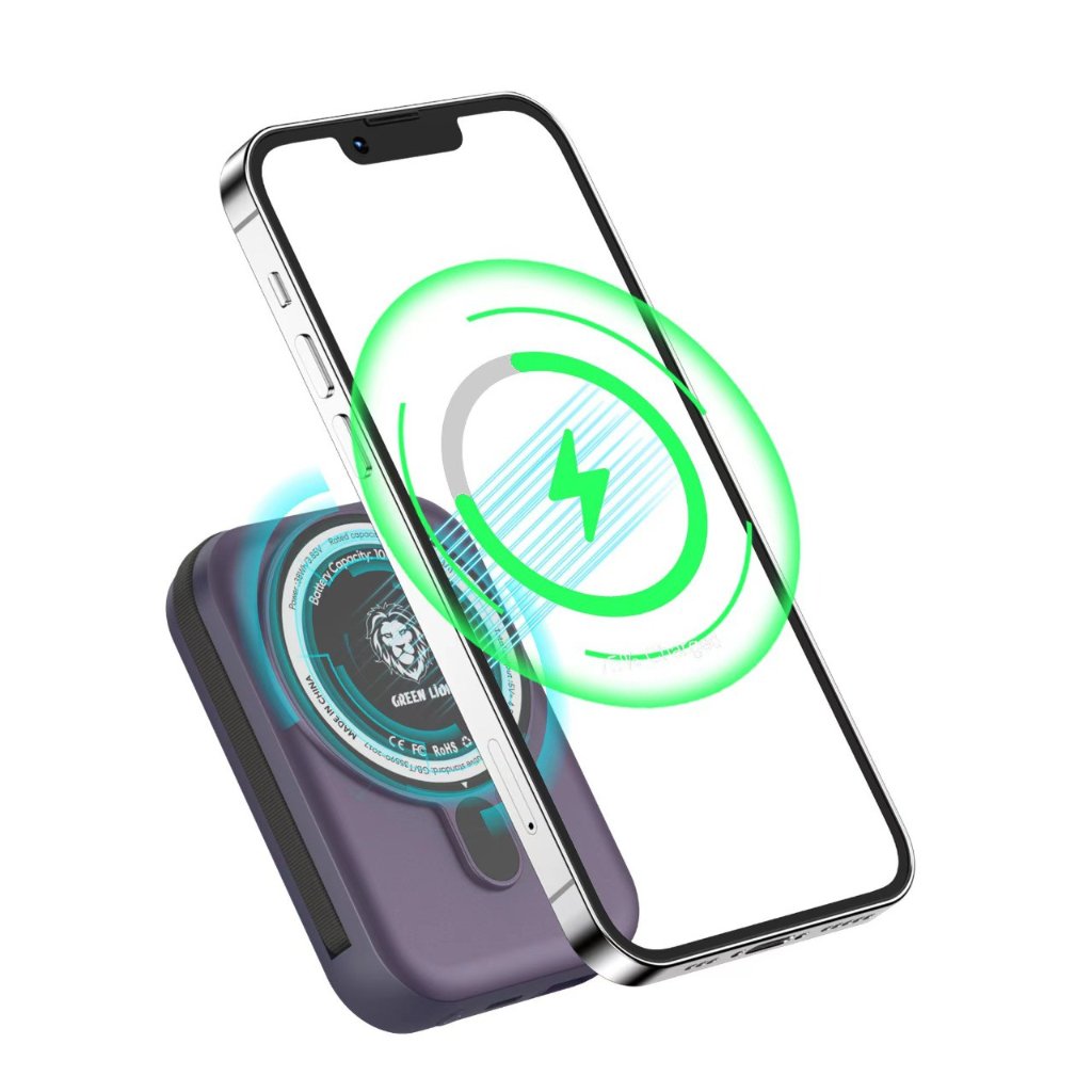 Bankeya Hêzê ya Green Lion Monaco MagSafe 10,000mAh 22.5W
