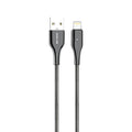 Green Lion USB-A to Lightning Metal Spring Hose Cable – Silver | كابل Green Lion USB-A إلى Lightning مع خرطوم معدني – فضي