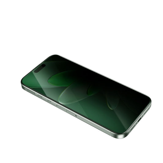 Green Lion Picasso 3D Privacy Glass With Alignment Tray iPhone 16 Plus - Black | واقي شاشة جرين ليون بيكاسو ثلاثي الأبعاد بخاصية الخصوصية مع قاعدة تركيب لآيفون 16 بلس - أسود