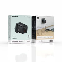 شاحن جداري جرين لايون PD وQC بقدرة 35 واط مع كيبل Type-C إلى Type-C بطول متر - أسود | Green Lion Wall Charger PD+QC signal channel 35W TC-TC cable 1m – Black