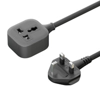 مشترك كهرباء جرين لايون Power Guard بقابس بريطاني 3250 واط وكيبل 5 أمتار - أسود | Green Lion POWER GUARD Universal Extension Socket UK Plug 3250W 5M – Black