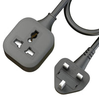 مشترك كهرباء جرين لايون Power Guard بقابس بريطاني 3250 واط وكيبل 5 أمتار - أسود | Green Lion POWER GUARD Universal Extension Socket UK Plug 3250W 5M – Black