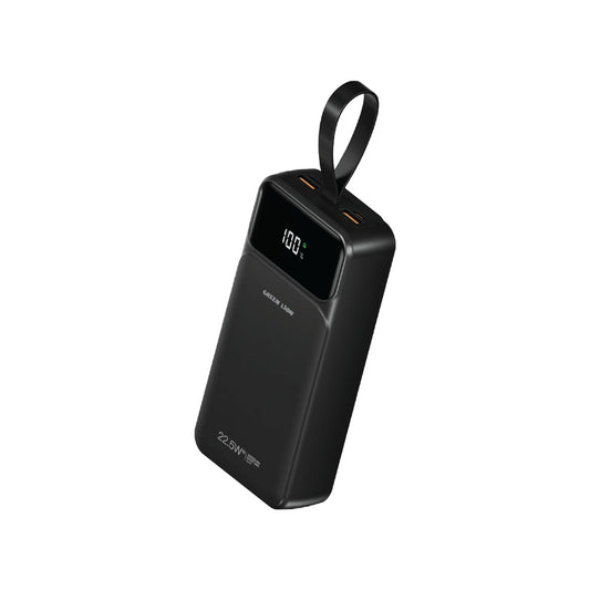 Bankeya Hêzê ya Green Lion Power Tank 30,000mAh bi Şarjkirina Bilez a 22.5W | Bankeya Hêzê ya Green Lion Power Tank 30000mAh PD 22.5W bi Kabloya Şarjkirina Bilez