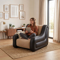 أريكة جرين لايون قابلة للنفخ بمقعد واحد - بيج | Green Lion Single Seater Inflatable sofa – Beige