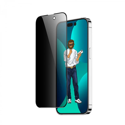 Green 9H Steve Privacy Full Glass Screen Protector for iPhone 11 Pro Max - Black | واقي شاشة جرين ستيف بخاصية الخصوصية لآيفون 11 برو ماكس - أسود
