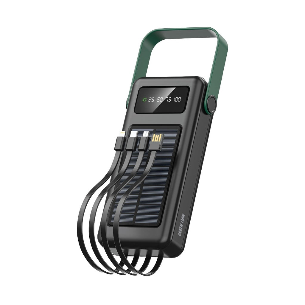 Bankeya Hêzê ya Green Lion Solar Max 30,000mAh - Reş
