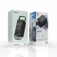 باور بانك شمسي جرين لايون Solar Max بسعة 80000mAh - أسود | Green Lion Solar Max 80000mAh PowerBank – Black