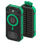 باور بانك شمسي جرين لايون Solar Flex بسعة 20000mAh وشحن PD 20W - أخضر وأسود | Green Lion Solar Flex Power Bank 20000mAh PD 20W – Green and Black