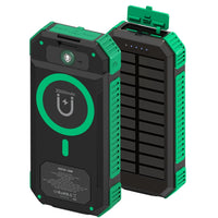 باور بانك شمسي جرين لايون Solar Flex بسعة 20000mAh وشحن PD 20W - أخضر وأسود | Green Lion Solar Flex Power Bank 20000mAh PD 20W – Green and Black