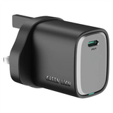 Green Lion Supra 45W UK Wall Charger – Black/Grey | شاحن حائط Green Lion Supra 45W UK – أسود/رمادي