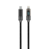 كيبل جرين لايون تايب سي الى لايتننغ بشاشة رقمية وبقدرة شحن 18 واط وطول 1 متر - اسود | Green Lion Digital Display Cable USB-C to Lightning 18W 1M - Black