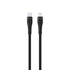 Green Lion USB-C to Lightning Braided Cable 5mtr 20W - Black | كابل جرين ليون USB-C إلى لايتننج مجدول 5 متر 20 واط - أسود