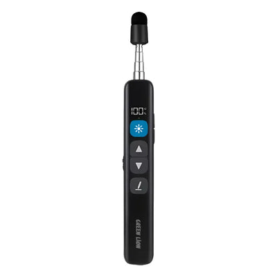 Green Lion Wireless Presenter with Retractable Pointer – Black | مقدّم العروض اللاسلكي Green Lion مع مؤشر قابل للسحب – أسود