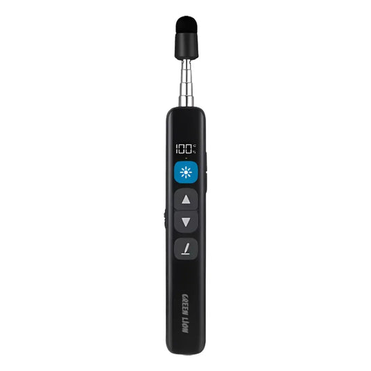 Green Lion Wireless Presenter with Retractable Pointer – Black | مقدّم العروض اللاسلكي Green Lion مع مؤشر قابل للسحب – أسود