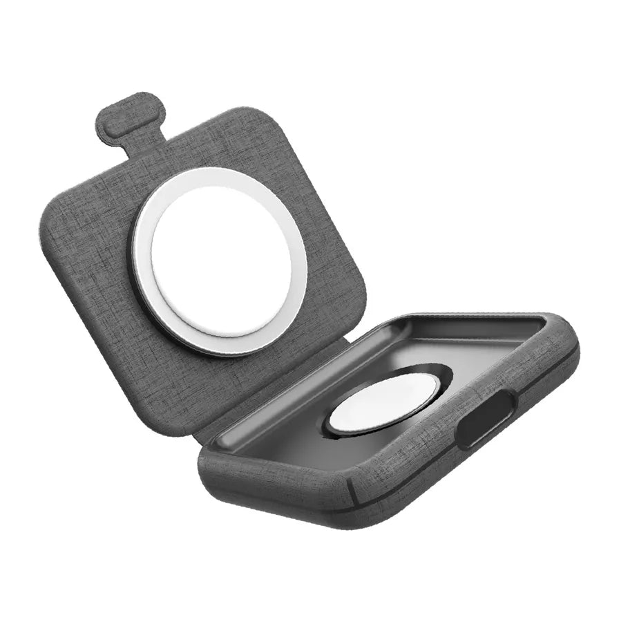 Şarjêra Bêtêl a Momax Q.Mag Go 20W 2-di-1 de bi MagSafe re