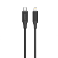 Kabloya USB-C bo Lightning a Green Lion, 1m, Hêza Barkirinê ya 27W - Reş | Kabloya PVC ya USB-C bo Lightning a Green Lion, 1m, PD, 27W - Reş