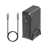 محطة شحن 140 واط GaNFast بثلاث منافذ USB-C ومنفذ كويك تشارج 3.0 | Promate GaNPort-140W
